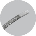 Black TEXINOX round braid with ARTICA by metre