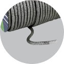 Black TEXINOX round braid with ARTICA in Spool