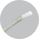 White TEXINOX round braid with ARTICA by metre