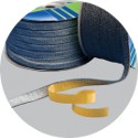 Black adhesive flat sealing braid Textape - Spool