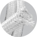 Square white sealing braid by metre