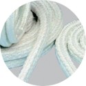 Square white sealing braid - spool